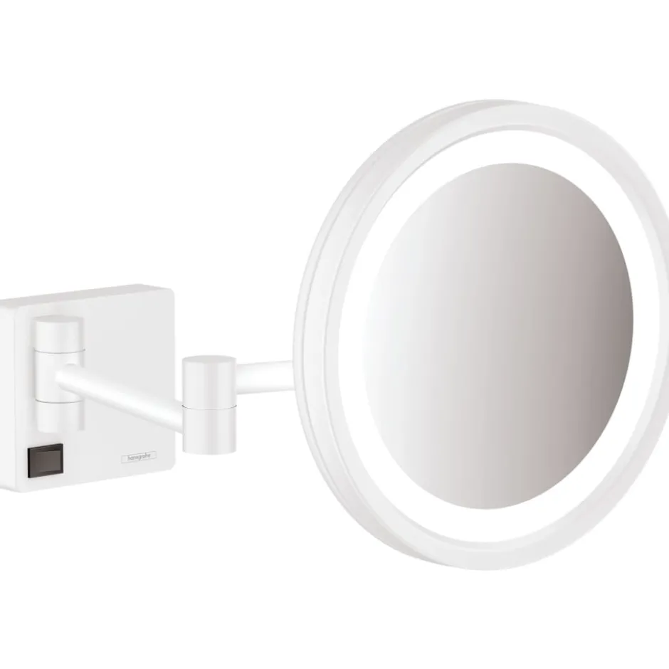 Hansgrohe AddStoris makeup spejl med lys, mat hvid