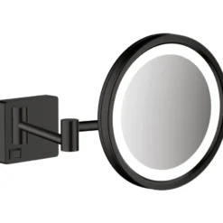 Hansgrohe AddStoris makeup spejl med lys, mat sort