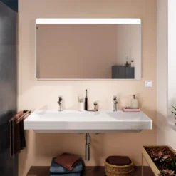 Hansgrohe Xarita Lite Q spejl med lys, 120x70 cm, hvid
