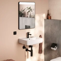 Hansgrohe Xarita Lite Q spejl med lys, 50x70 cm, sort