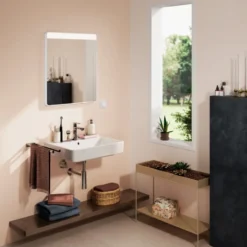 Hansgrohe Xarita Lite Q spejl med lys, 60x70 cm, hvid