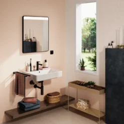 Hansgrohe Xarita Lite Q spejl med lys, 60x70 cm, sort