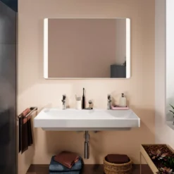 Hansgrohe Xarita Lite Q spejl med lys, sensor, 100x70 cm, hvid