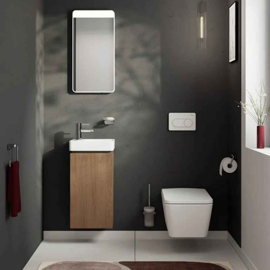 Hansgrohe Xarita Lite Q spejl med lys, sensor, 36x70 cm, hvid