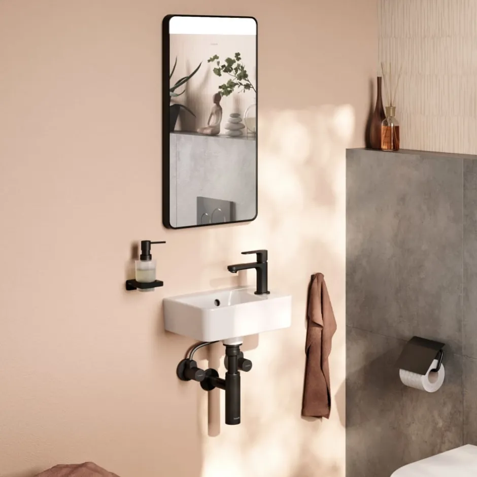 Hansgrohe Xarita Lite Q spejl med lys, sensor, 36x70 cm, sort