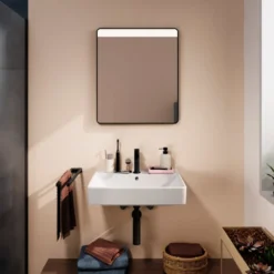 Hansgrohe Xarita Lite Q spejl med lys, sensor, 60x70 cm, sort