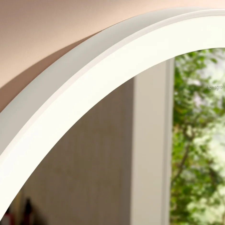 Hansgrohe Xarita Lite S spejl med lys, sensor, Ø70 cm, hvid
