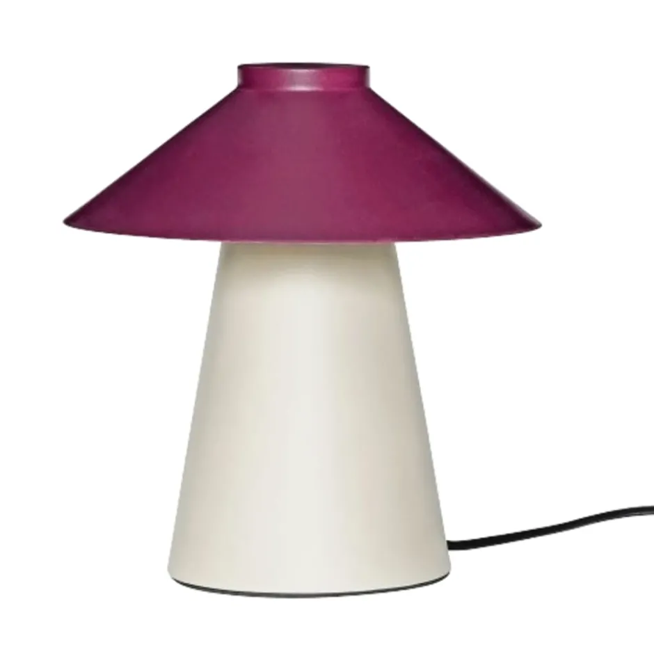 Hübsch Chipper bordlampe, beige/rød