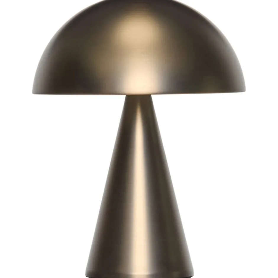 Hübsch Mush genopladelig bordlampe, bruneret messing