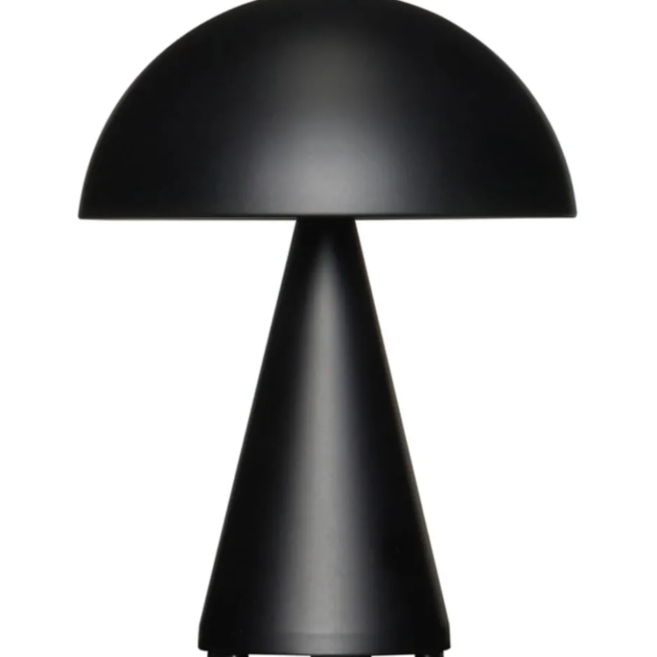 Hübsch Mush genopladelig bordlampe, sort