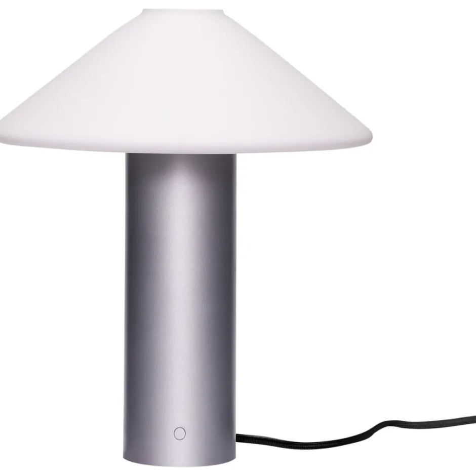 Hübsch Orbit bordlampe, sølv
