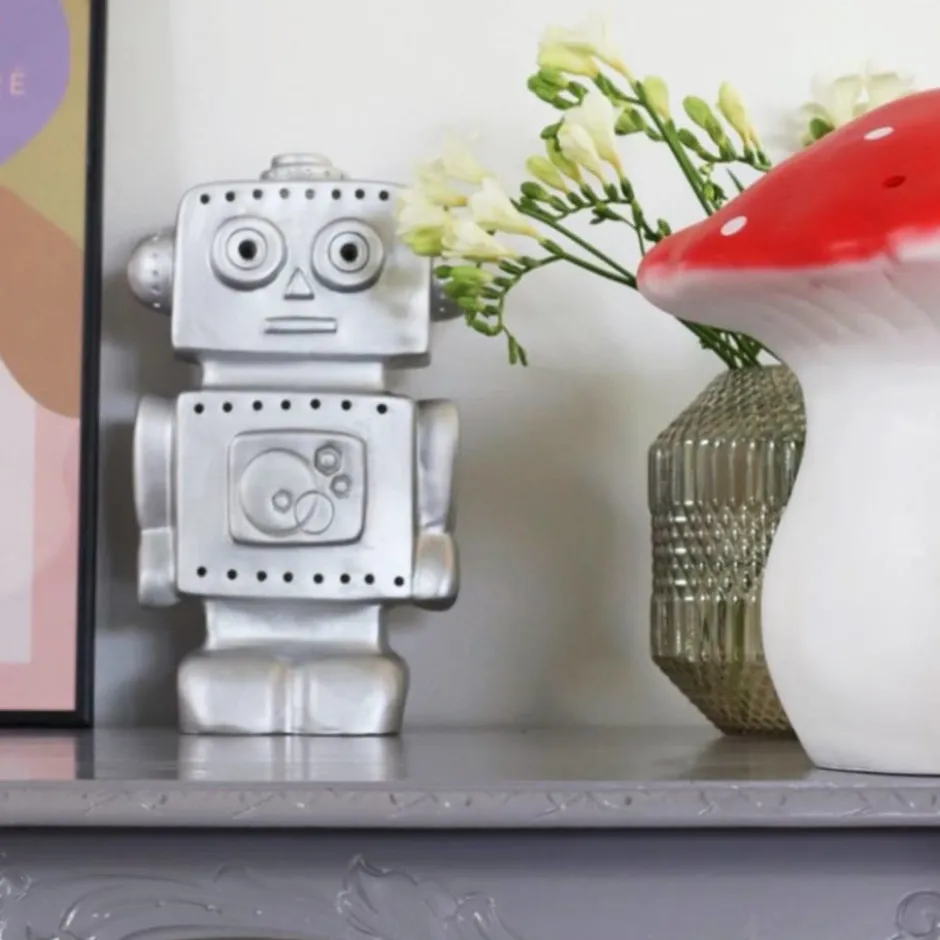 Heico Robot børnelampe, sølv