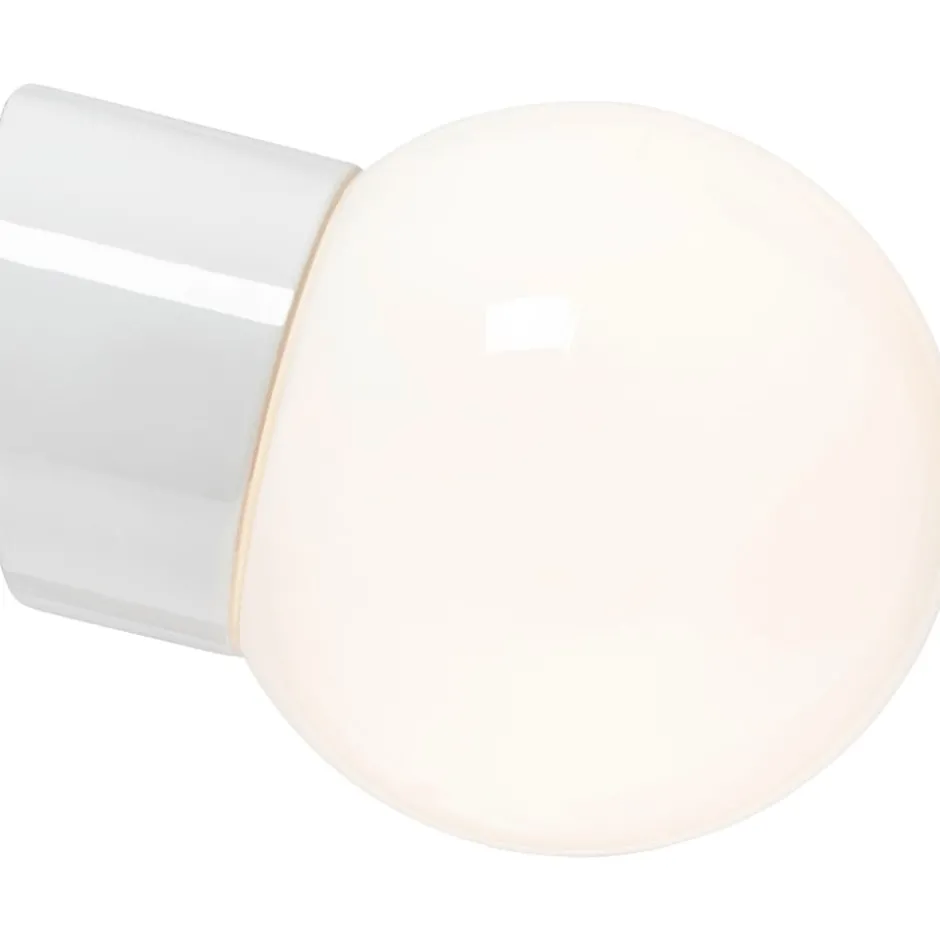 Ifö Electric Classic Glob 150 væglampe, blank opal, hvid