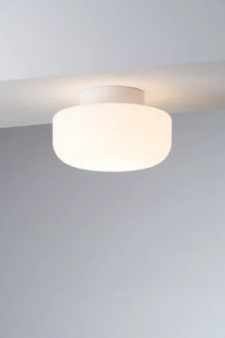 Ifö Electric Solenne loft-/væglampe, hvid, Ø25 cm