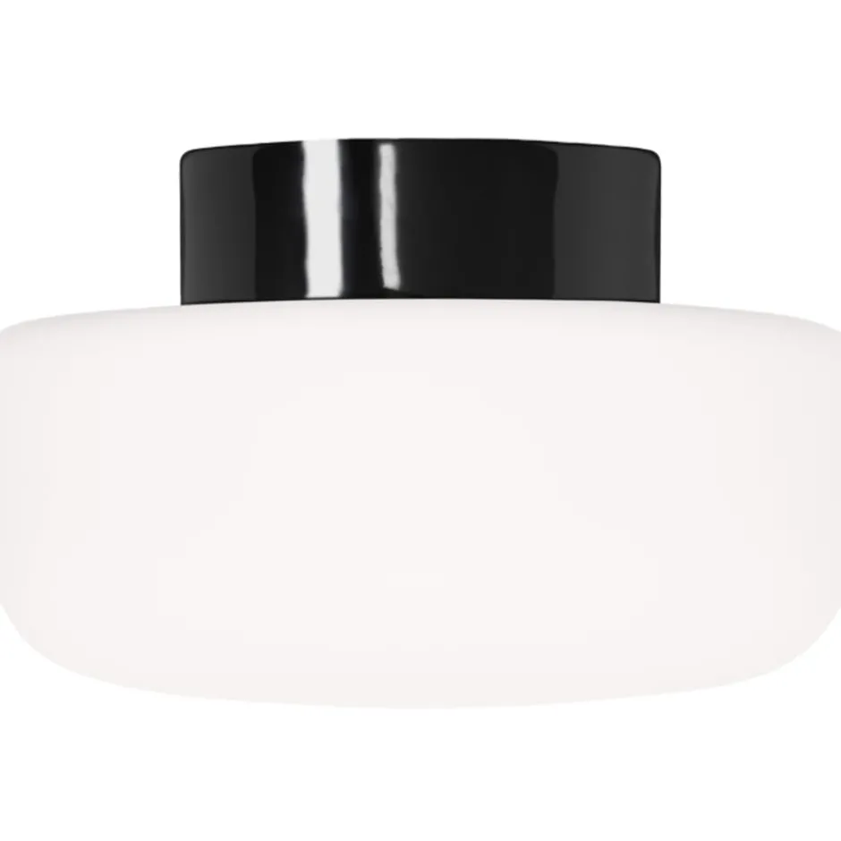 Ifö Electric Solenne loft-/væglampe, sort, Ø25 cm