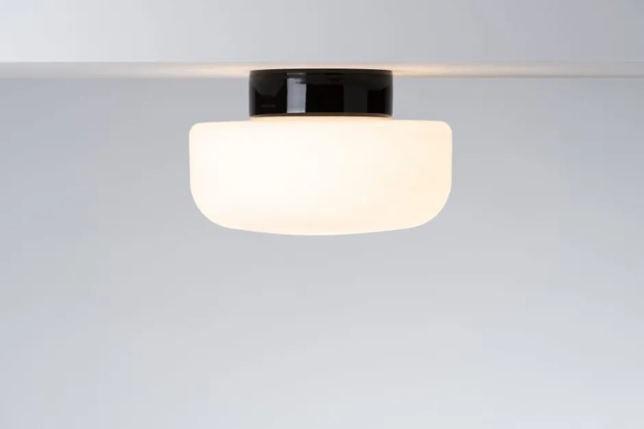 Ifö Electric Solenne loft-/væglampe, sort, Ø25 cm