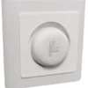 Indsats til smart button med LK Fuga Soft design ramme, koksgrå