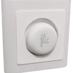 Indsats til smart button med LK Fuga Soft design ramme, lysegrå