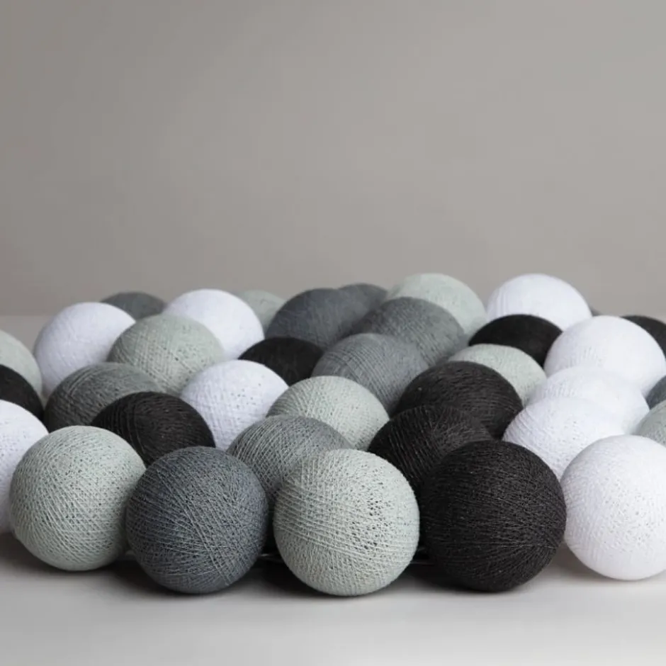Iris Lights Graphic Grey lyskæde, 20 kugler