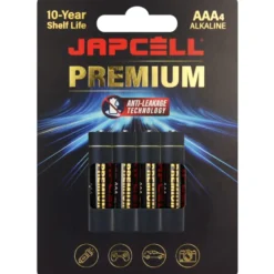 Japcell AAA batterier, 4 stk.