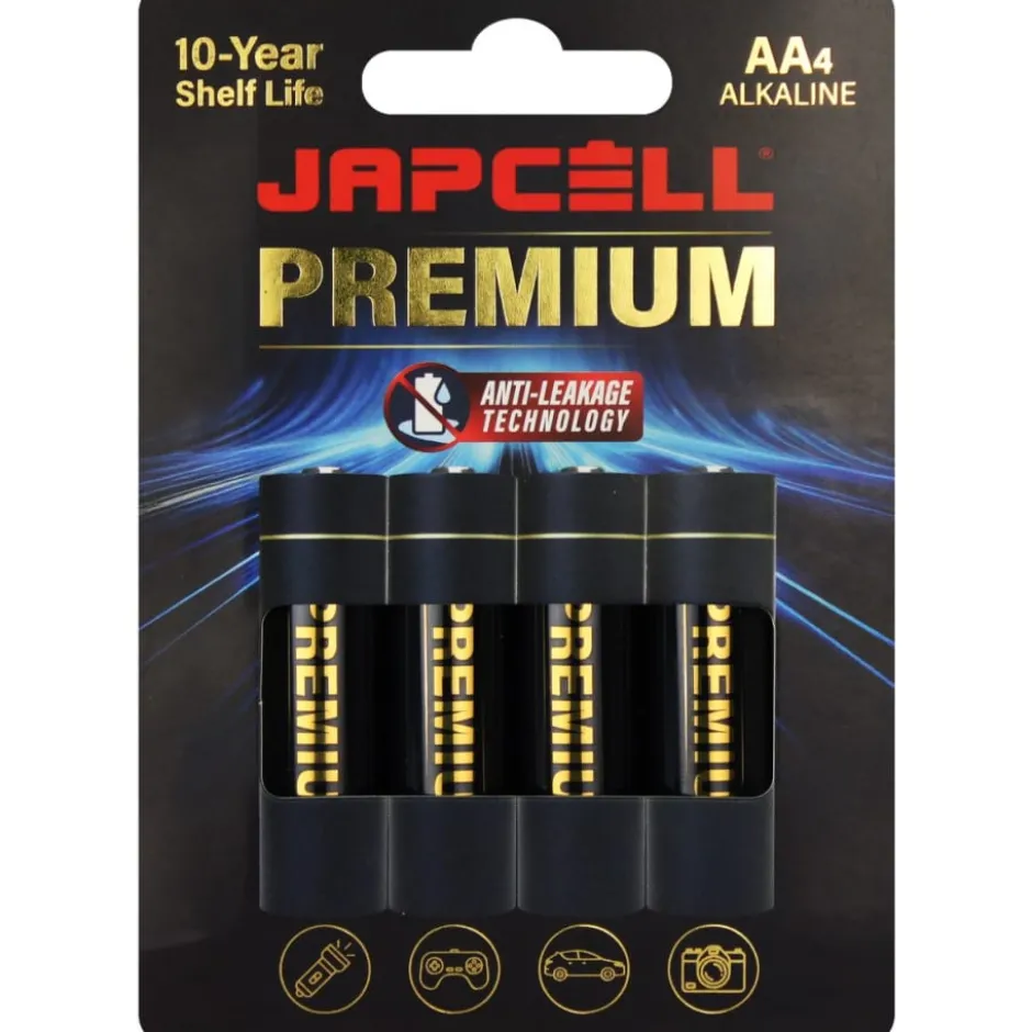 Japcell AA batterier, 4 stk.