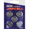 Japcell CR2032 batterier, 5 stk.