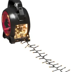 Konstsmide Cluster udendørs lyskæde på kabeltromle, 300 varm hvide lys, 6,58 meter