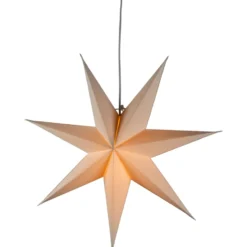 Konstsmide julestjerne med lys, 60 cm, hvid