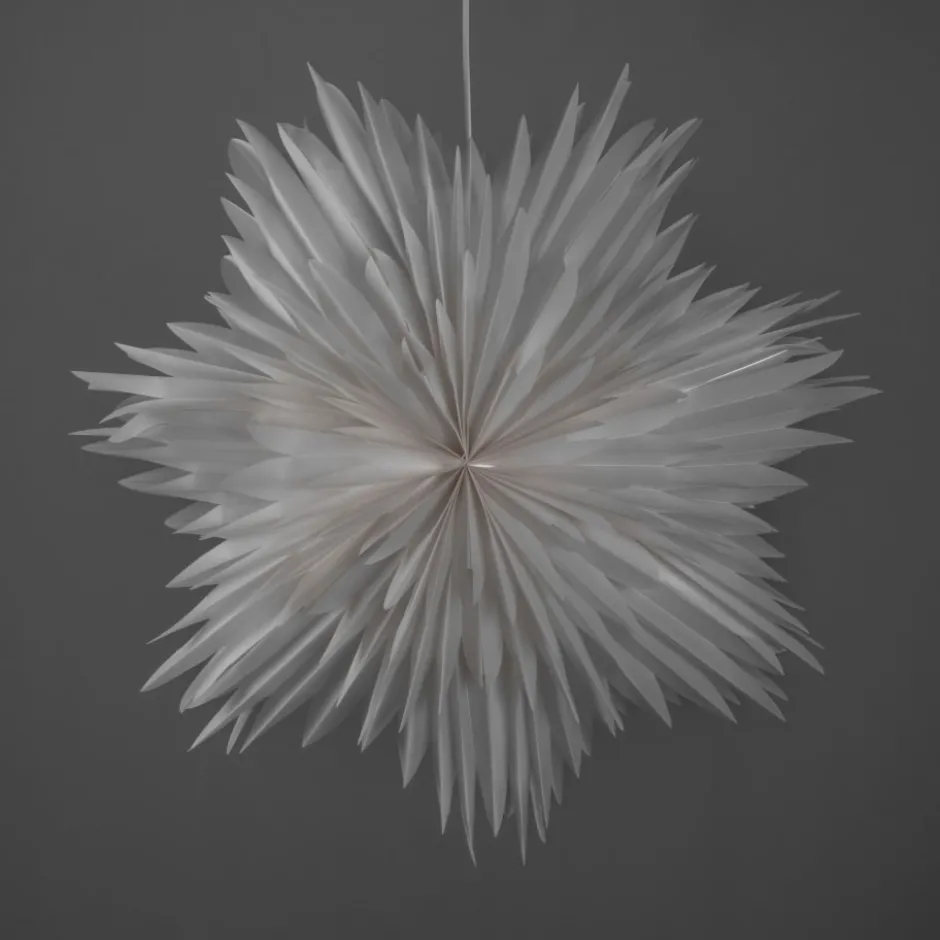 Konstsmide julestjerne med lys, 80 cm, hvid