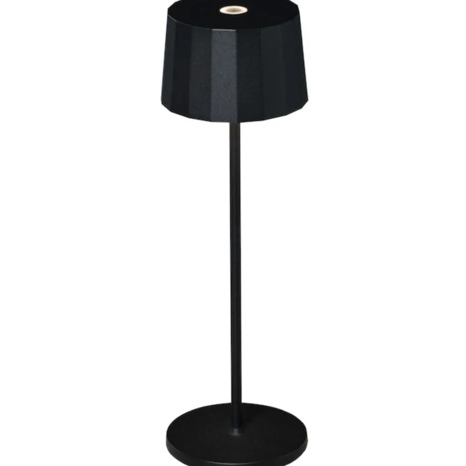 Konstsmide Positano genopladelig udendørs bordlampe, sort