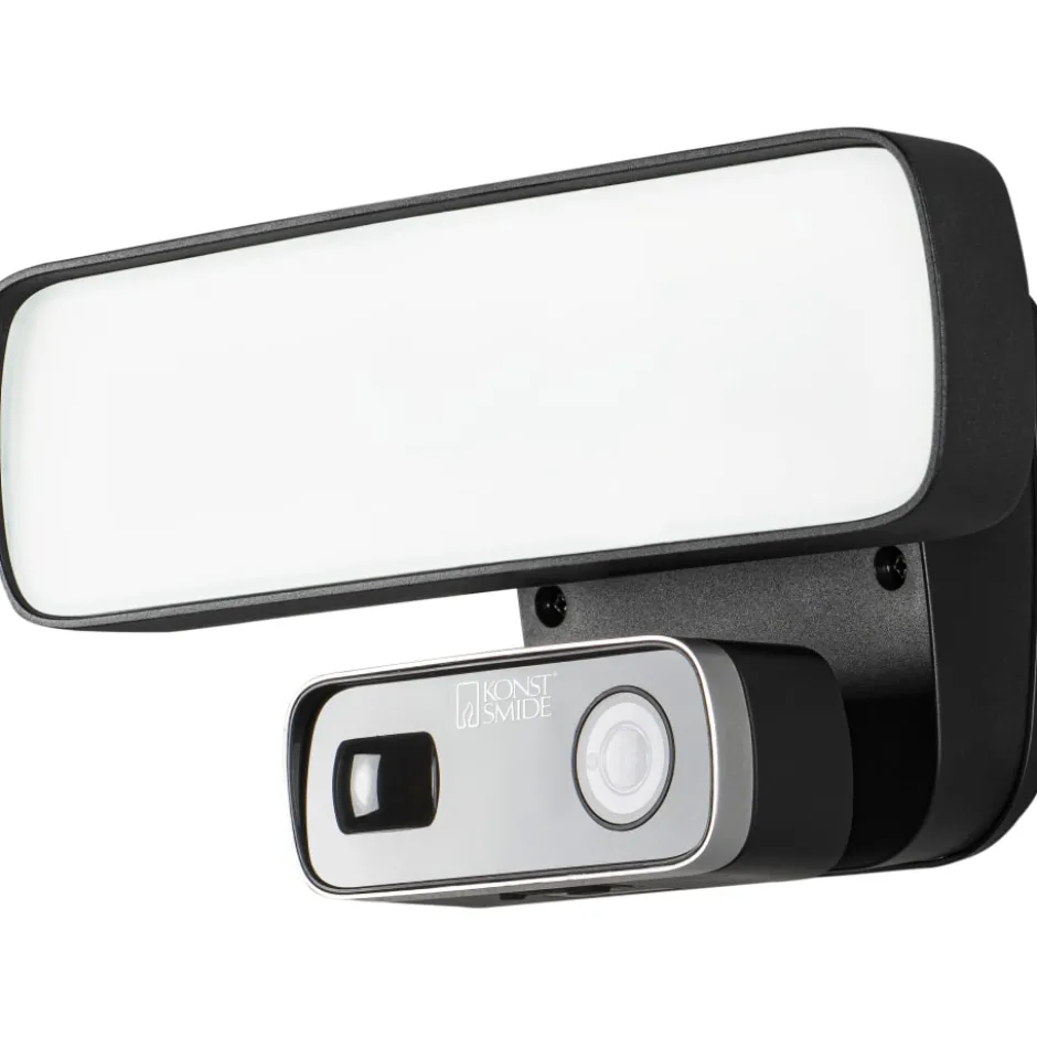 Konstsmide Smartlight udendørs væglampe med kamera, 18W