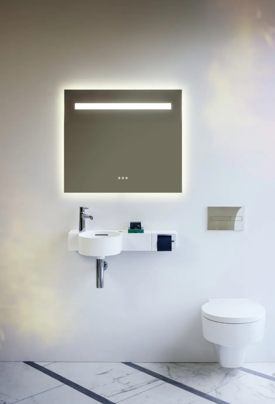 Laufen Leelo spejl med lys, 70x80 cm