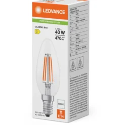 Ledvance Classic E14 kertepære, 4000K, 3,4W