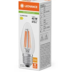 Ledvance Classic E27 kertepære, 2700K, 3,4W