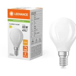 Ledvance Classic E14 kronepære, 2700K, 3,4W