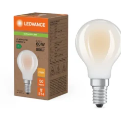 Ledvance Classic E14 kronepære, 2700K, 3,8W