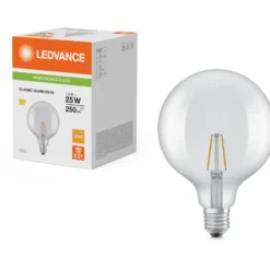 Ledvance E27 globepære, 2700K, 1,8W