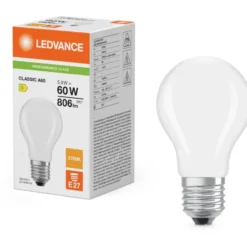 Ledvance E27 standardpære, 2700K, 5,9W