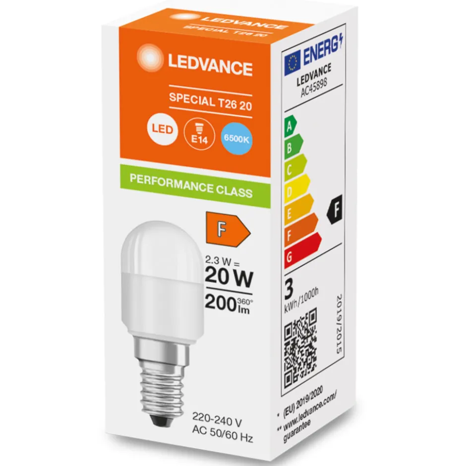 Ledvance Parathom E14 køleskabspære, 6500K, 2,3W