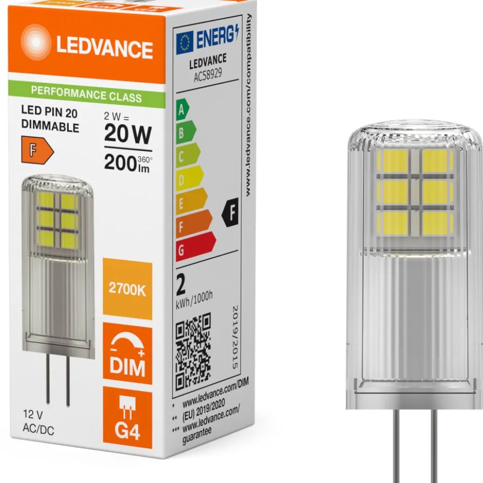 Ledvance Parathom G4 stiftpære, 2700K, 2W