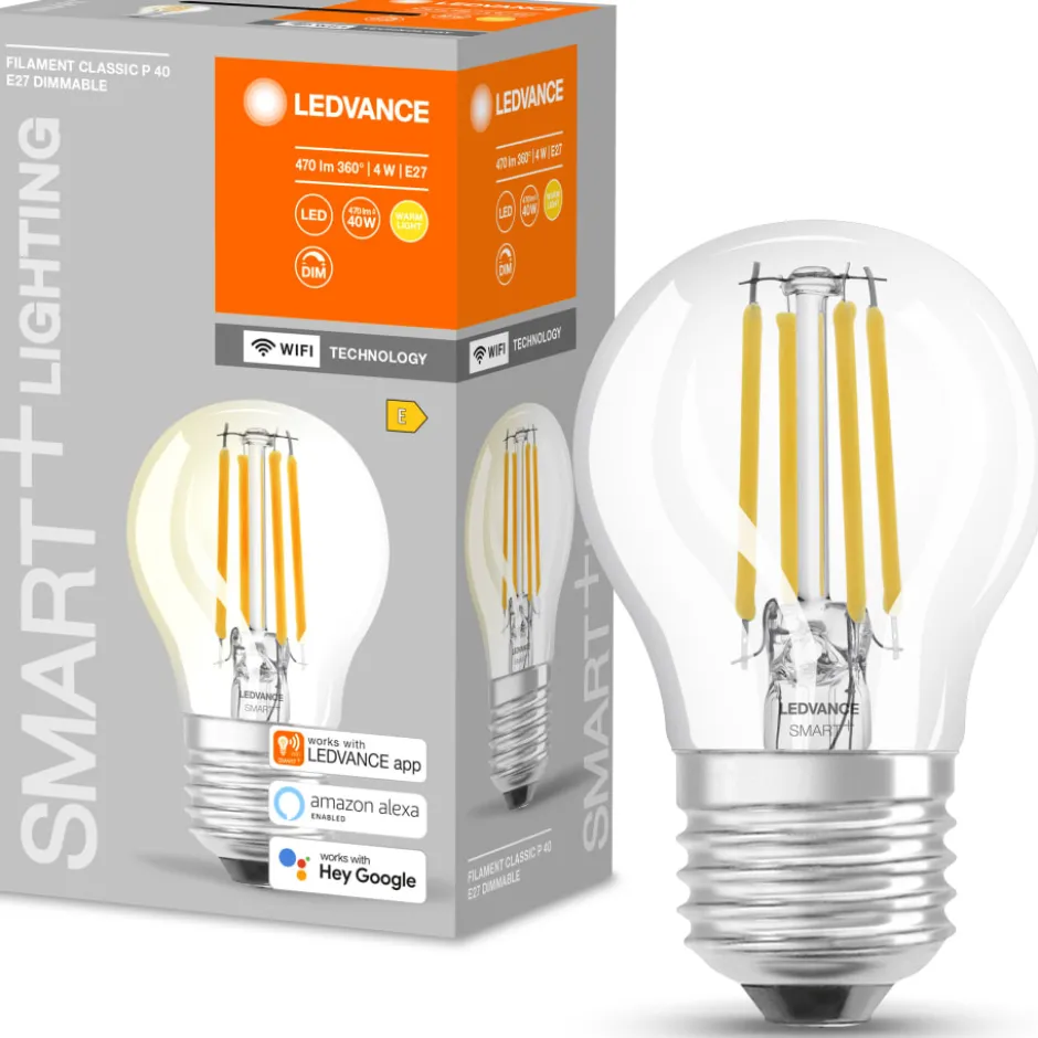 Ledvance Smart+ Wifi E27 kronepære, 2700K, 4W