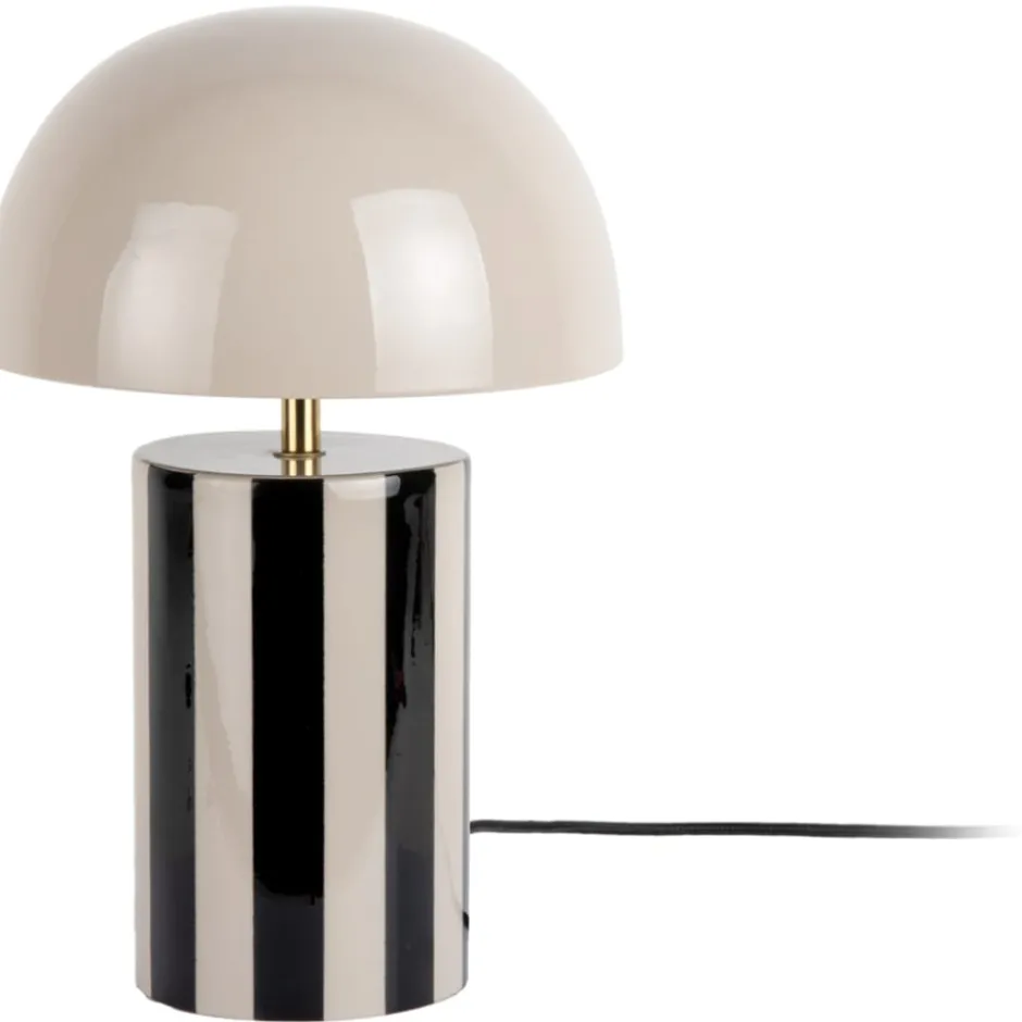Leitmotiv Rayado bordlampe, stribet sort