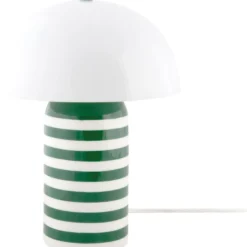 Leitmotiv Rayado Retro bordlampe, stribet grøn