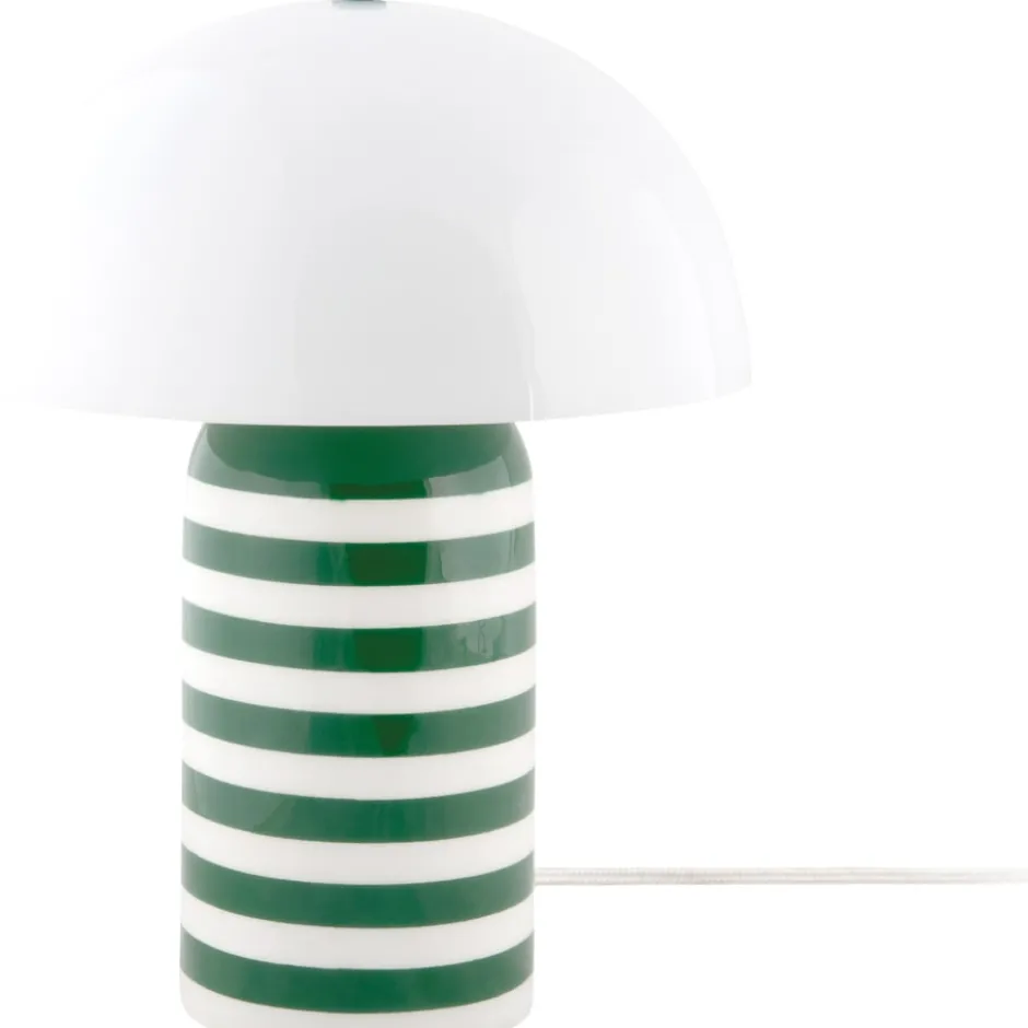 Leitmotiv Rayado Retro bordlampe, stribet grøn