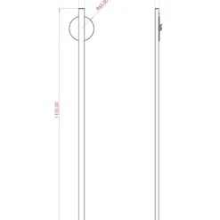 Lightswing Single ophængssystem, 110 cm, sort
