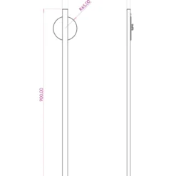 Lightswing Single ophængssystem, 90 cm, sort