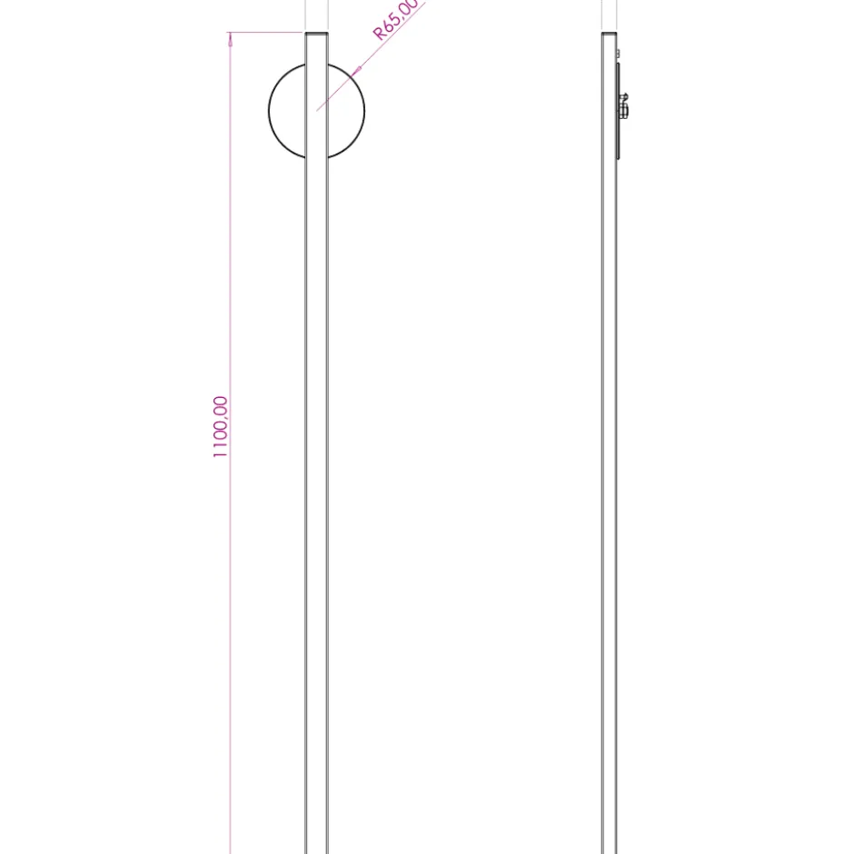 Lightswing Twin ophængssystem, 110 cm, hvid