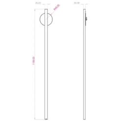 Lightswing Twin ophængssystem, 110 cm, sort