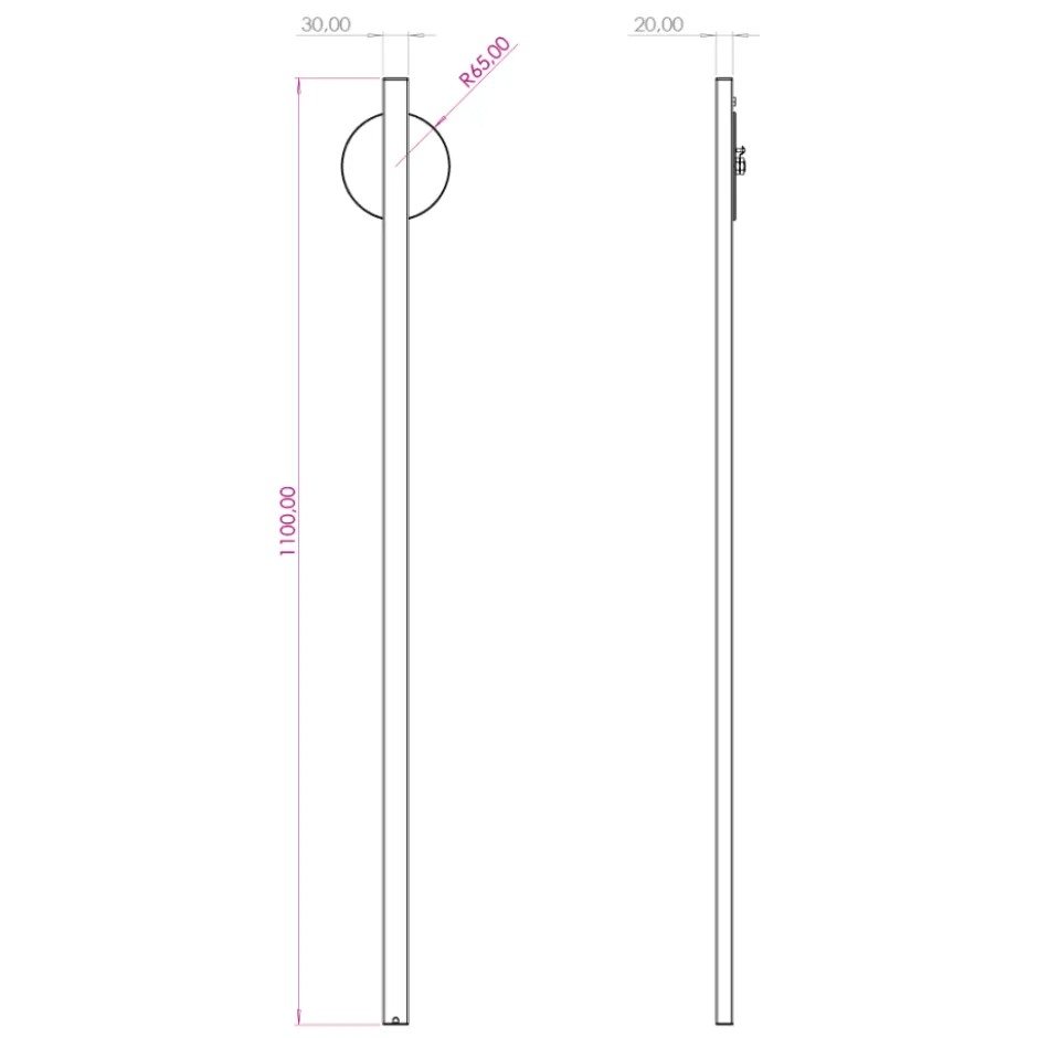 Lightswing Twin ophængssystem, 110 cm, sort