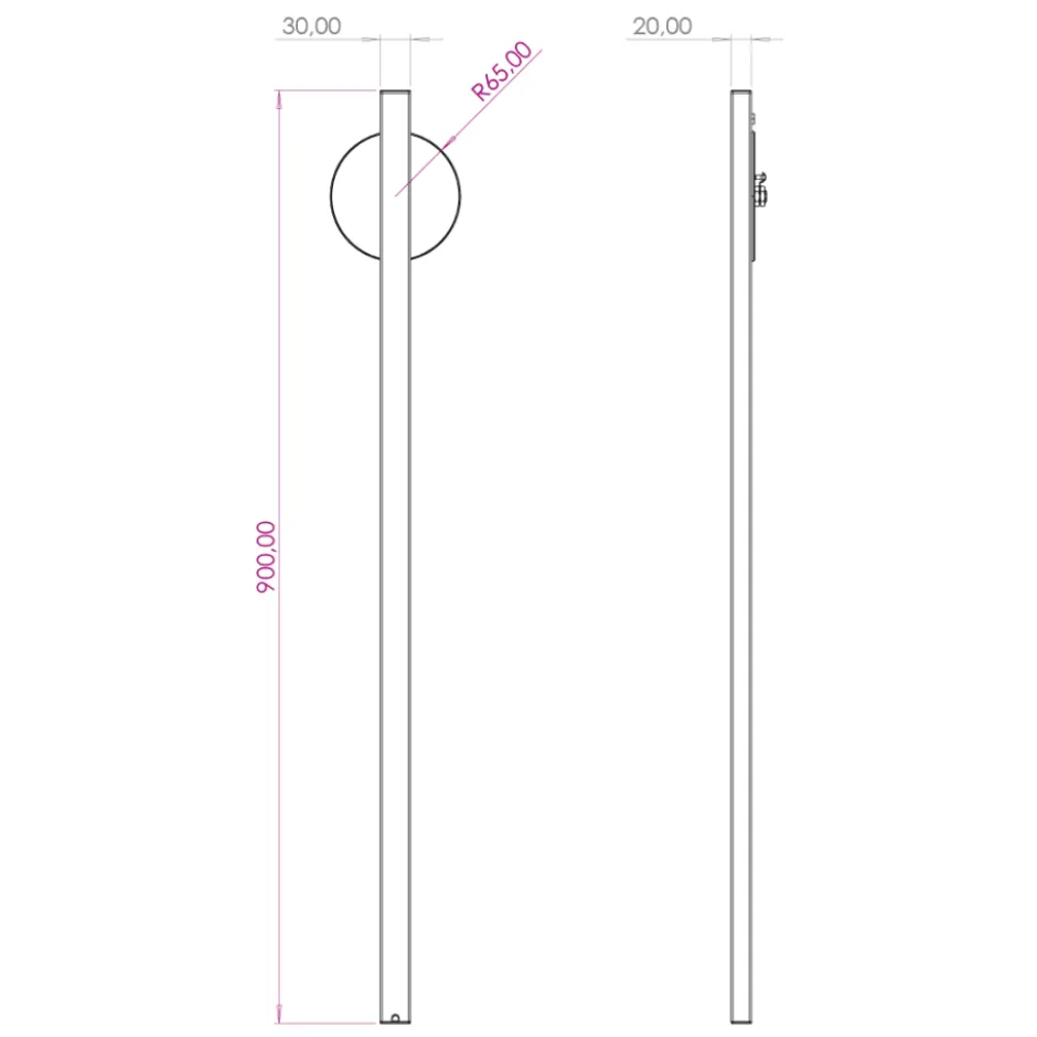 Lightswing Twin ophængssystem, 90 cm, sort